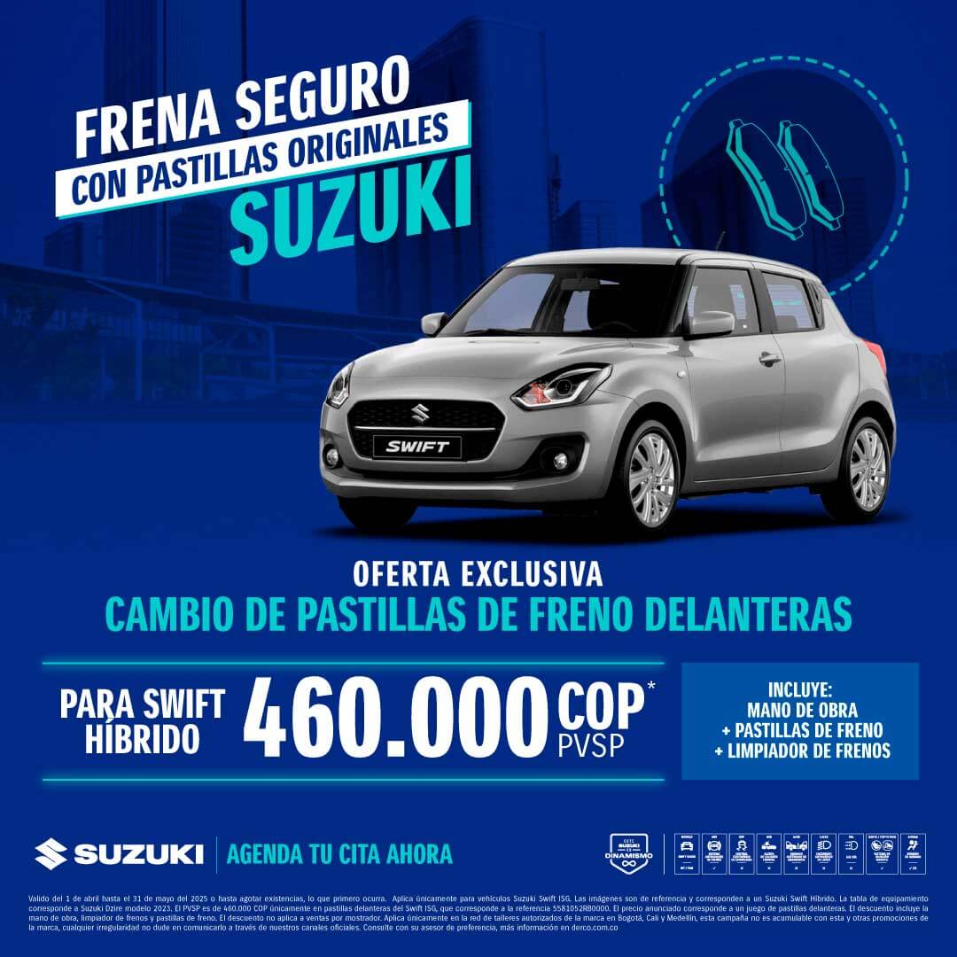 Taller Derco Suzuki Promoción Mayo 2025