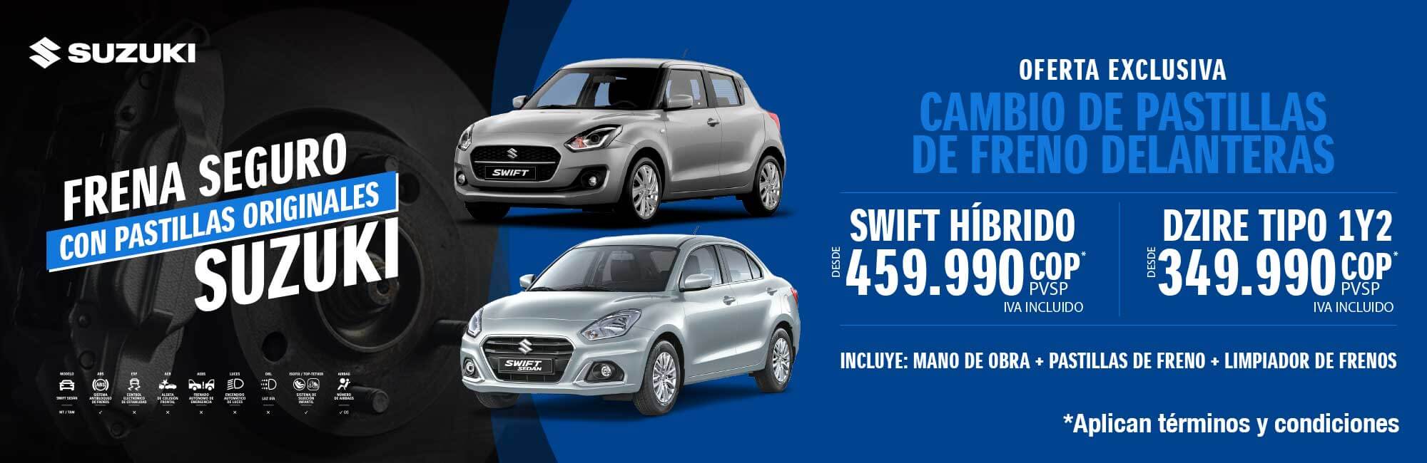 Suzuki Swift Híbrido y Dzire Live Oferta Marzo 2026
