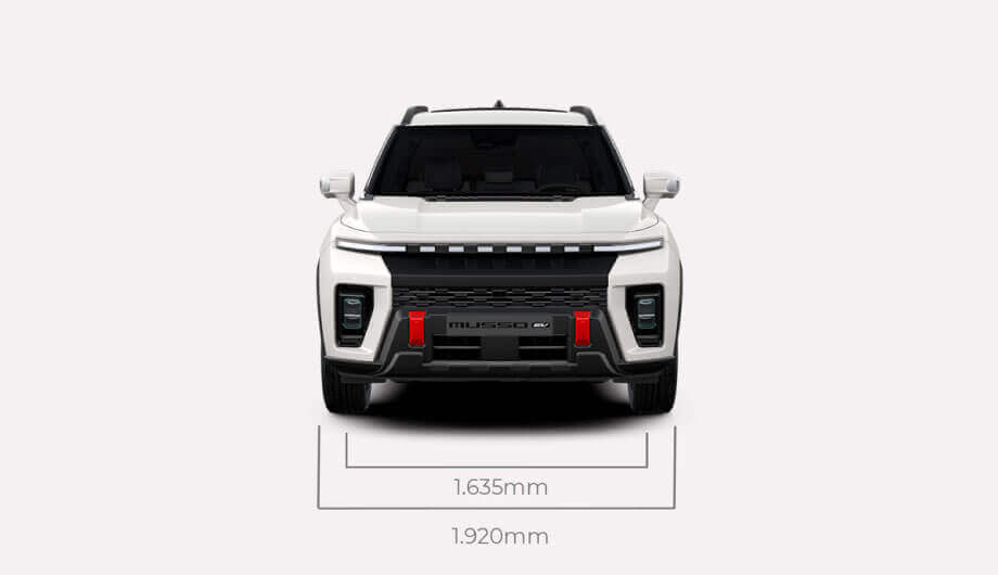 KGM Musso medidas frente 